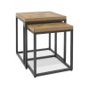 Bentley Designs Indus Industrial Oak Furniture Nest of Tables