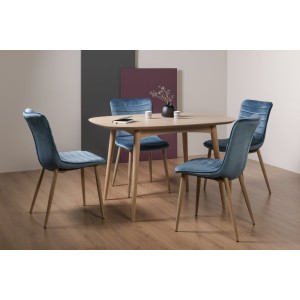 Bentley Designs Dansk Scandi Oak 4 Seater Dining Table With 4 Erisken Petrol Blue Velvet Fabric Chairs Bentley Designs Dansk Scandi Oak 4 Seater Dining Table With 4 Erisken Petrol Blue Velvet Fabric Chairs