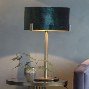 Regency Designs Hayfield Green and Brass Finish Table Lamp Regency Designs Hayfield Green and Brass Finish Table Lamp