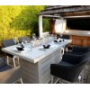 Mambo Garden Furniture Santorini Grey 6 Seat Rectangular Fire Pit Bar Set