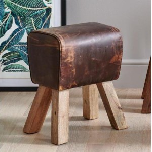 Eclectic Furniture Range Brushed Buffalo Leather Pommel Small