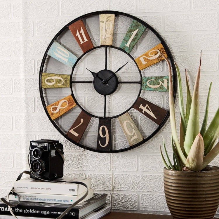 Archie Industrial Style Metal Clock