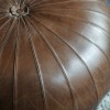 Milano Furniture Brown Leather Pouffe 5059413404726