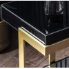 Kensington Furniture Rectangular Black Glass Top Side Table 5059413405259