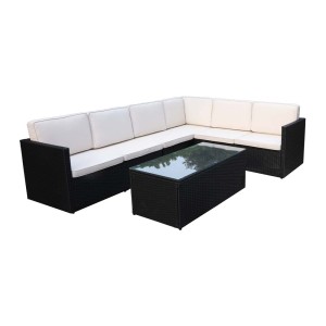 Royalcraft Furniture Berlin Black 6 Seater Corner Lounging Set Royalcraft Furniture Berlin Black 6 Seater Corner Lounging Set