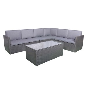 Royalcraft Furniture Berlin Grey 6 Seater Corner Lounging Set Royalcraft Furniture Berlin Grey 6 Seater Corner Lounging Set