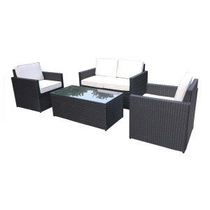 Royalcraft Furniture Berlin Black 4 Seater Lounging Set Royalcraft Furniture Berlin Black 4 Seater Lounging Set