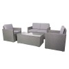 Royalcraft Furniture Berlin Grey 4 Seater Lounging Set