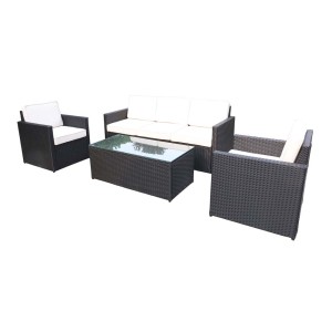 Royalcraft Furniture Berlin Black 5 Seater Lounging Set Royalcraft Furniture Berlin Black 5 Seater Lounging Set
