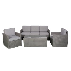 Royalcraft Furniture Berlin Grey 5 Seater Lounging Set Royalcraft Furniture Berlin Grey 5 Seater Lounging Set
