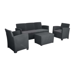 Royalcraft Furniture Faro Black 4 Piece Conversation Set