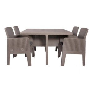 Royalcraft Furniture Faro Grey 4 Seater Deluxe Cube Set Royalcraft Furniture Faro Grey 4 Seater Deluxe Cube Set