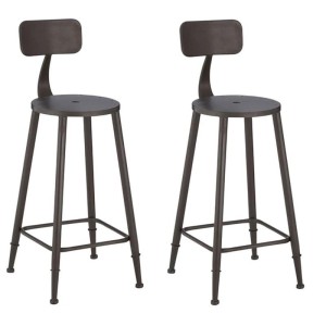 New Foundry Industrial Furniture Metal Bar Chair with Footrest (Pair) New Foundry Industrial Furniture Metal Bar Chair with Footrest (Pair)