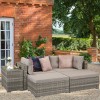 Signature Weave Garden UV Treated Rattan Harper Grey Stackable Sofa Set