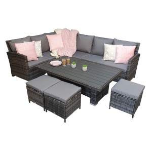 Signature Weave Garden Furniture Charlotte Corner Dining Sofa Set With Lift Table Signature Weave Garden Furniture Charlotte Corner Dining Sofa Set With Lift Table