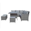 Signature Weave Garden Furniture Charlotte Grey Corner Dining Sofa Set