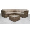 Signature Weave Garden Furniture Georgia Corner Sofa Set in Mixed Brown