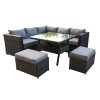 Signature Weave Garden Furniture Georgia Grey Corner Dining Set