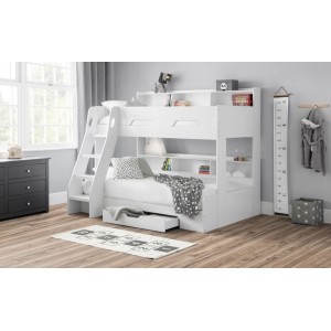 Julian Bowen Painted Furniture Orion White Triple Sleeper Bunk Bed Julian Bowen Painted Furniture Orion White Triple Sleeper Bunk Bed