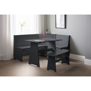 Julian Bowen Painted Furniture Anthracite Newport Corner Dining Set Julian Bowen Painted Furniture Anthracite Newport Corner Dining Set