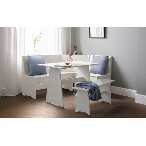 Julian Bowen Painted Furniture Surf White Newport Corner Dining Set Julian Bowen Painted Furniture Surf White Newport Corner Dining Set