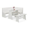 Julian Bowen Painted Furniture Surf White Newport Corner Dining Set