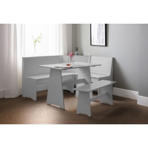 Julian Bowen Painted Furniture Dove Grey Newport Corner Dining Set Julian Bowen Painted Furniture Dove Grey Newport Corner Dining Set