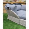 Signature Weave Garden Furniture Meghan Grey Rattan Daybed with Canopy Hood