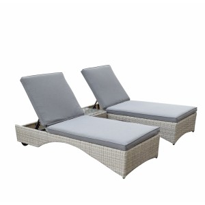 Signature Weave Garden Furniture Meghan Grey Rattan Sun Lounger Set