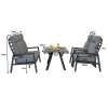 Signature Weave Garden Furniture Kimme Black High Back Sofa Dining