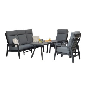 Signature Weave Garden Furniture Kimme Black High Back Sofa Dining Signature Weave Garden Furniture Kimme Black High Back Sofa Dining