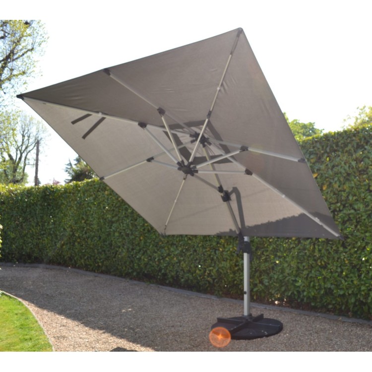 Signature Weave Garden Furniture 3.5 Square Roma Grey Parasol