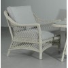 Signature Weave Garden Furniture Rose White Rattan 3 Seat Sofa Set