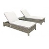 Signature Weave Garden Furniture Sarena Grey Rattan Sun Lounger Set