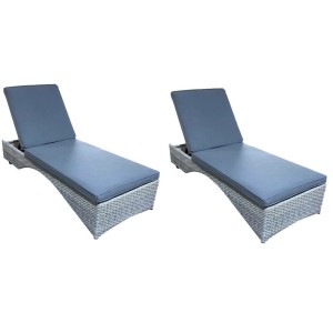 Signature Weave Garden Furniture Savannah Grey Rattan Single Sun Lounger Set Signature Weave Garden Furniture Savannah Grey Rattan Single Sun Lounger Set