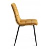 Bentley Designs Mondrian Furniture Mustard Velvet Fabric Chairs Pair