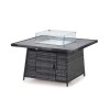 Maze Rattan Garden Furniture Kingston Grey Deluxe Corner Dining Set with Fire Pit Table