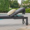 Maze Lounge Outdoor Manhattan Aluminium Grey Sunlounger