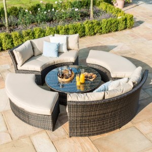 Maze Rattan Garden Furniture Brown Chelsea Lifestyle Sofa Set With Glass Top Maze Rattan Garden Furniture Brown Chelsea Lifestyle Sofa Set With Glass Top