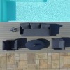 Maze Lounge Outdoor Marina Rope Weave Charcoal 3 Seat Sofa Set with Coffee Table