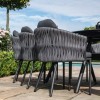Maze Lounge Outdoor Fabric Marina Rope Weave Charcoal 8 Seat Oval Dining Set