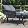 Maze Lounge Outdoor Marina Rope Weave Charcoal Double Sunlounge Set