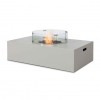 Maze Lounge Outdoor Furniture Pebble White Rectangular Fire Pit Coffee Table