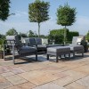 Maze Lounge Outdoor Furniture Amalfi Grey 2 Seat Sofa Set With Rising Table