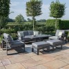 Maze Lounge Outdoor Furniture Amalfi Grey 2 Seat Sofa Set With Rising Table