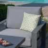 Maze Lounge Outdoor Furniture Amalfi Grey 2 Seat Sofa Set With Rising Table