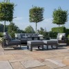 Maze Lounge Outdoor Furniture Amalfi Grey 3 Seat Sofa Set With Rising Table