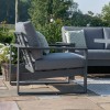 Maze Lounge Outdoor Furniture Amalfi Grey 3 Seat Sofa Set With Rising Table