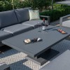 Maze Lounge Outdoor Furniture Amalfi Grey 3 Seat Sofa Set With Rising Table