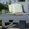 Maze Lounge Outdoor Amalfi Aluminium Grey Large Corner Dining Set with Rectangular Rising Table and Footstools